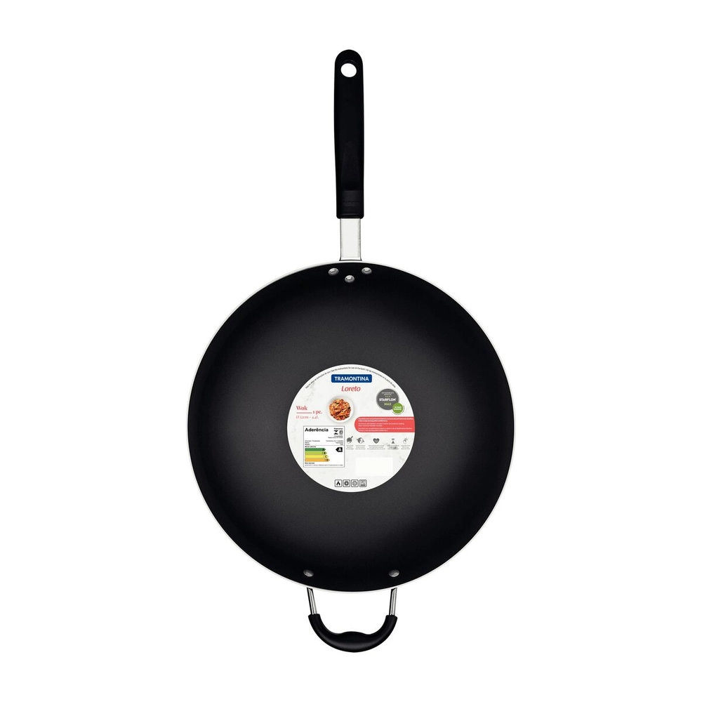 Wok Tramontina Caribe Preta 32 Cm