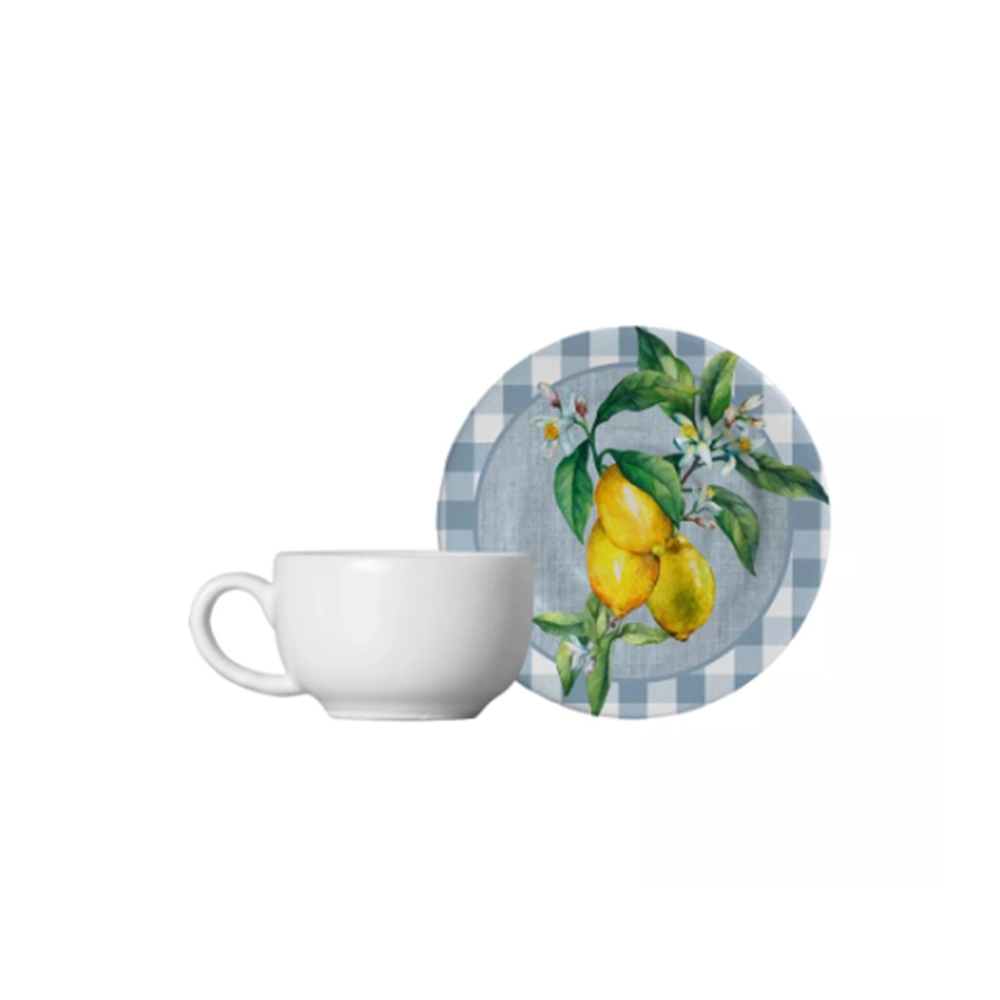 Xícara Para Café Com Pires Alleanza Cerâmica Amalfitana Xícara Para Café Com Pires Alleanza Cerâmica Amalfitana