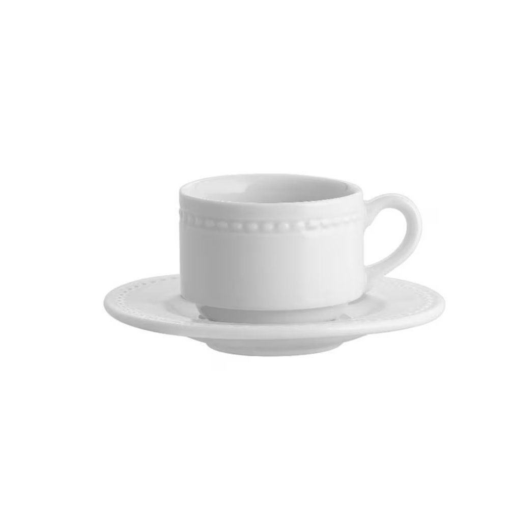 Xicara Para Cafe C/ Pires 90 Ml Vista Alegre Perla