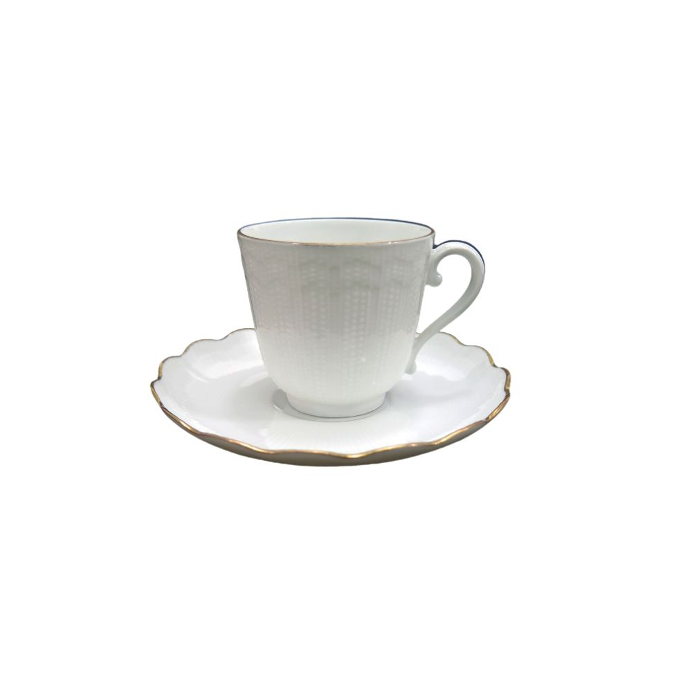 Xicaras Para Cafe Medard de Noblat Corall C/ Friso Dourado 90 Ml
