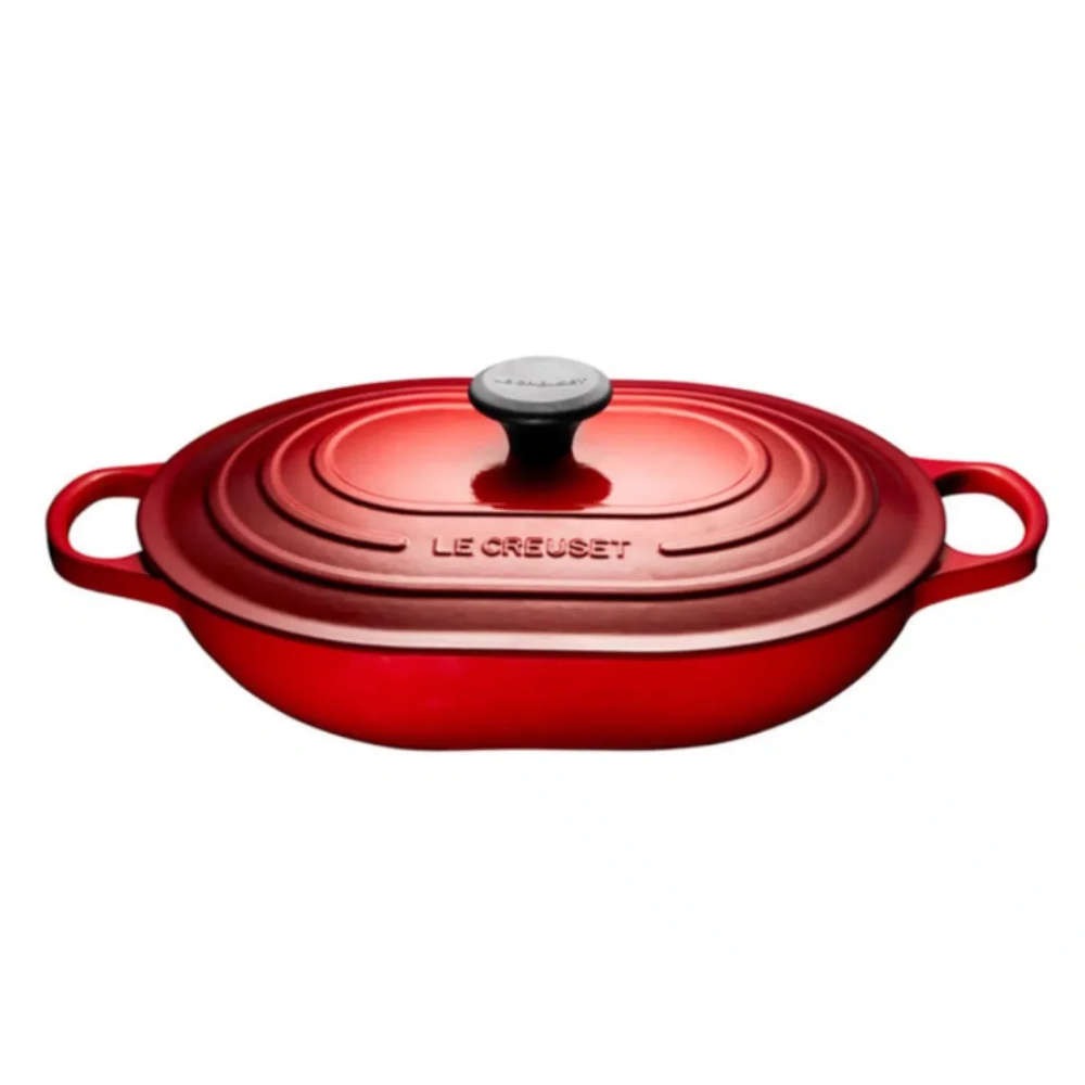 Panela Oblong Le Creuset Signature 31 Cm Vermelha Panela Oblong Le Creuset Signature 31 Cm Vermelha