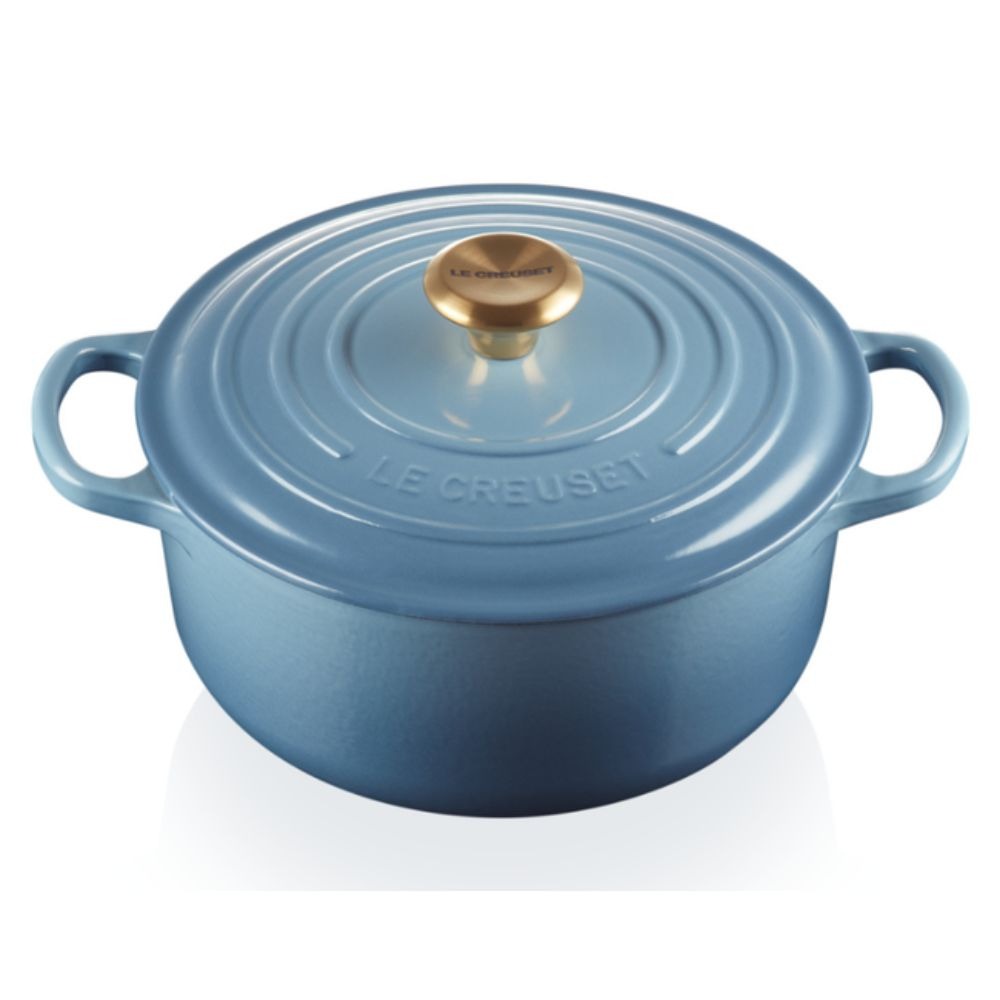 Panela Redonda Le Creuset Signature 22 Cm - Pegador Dourado