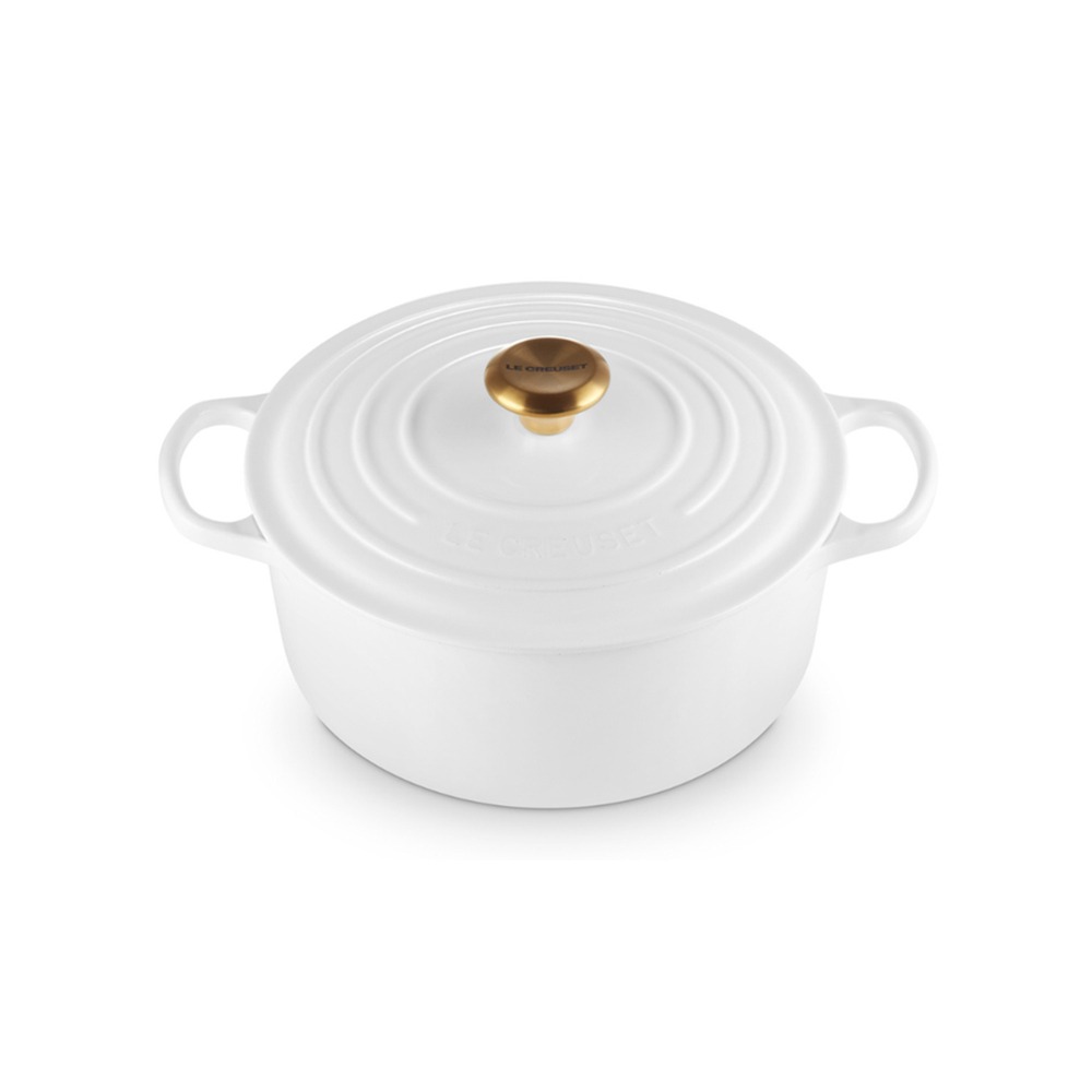 Panela Redonda Le Creuset Signature 22 Cm - Pegador Dourado