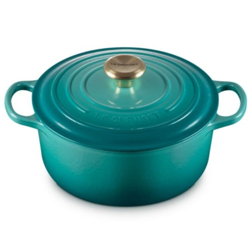 Panela Redonda Le Creuset Signature 24 Cm - Pegador Dourado Panela Redonda Le Creuset Signature 24 Cm - Pegador Dourado