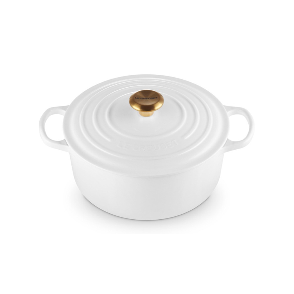 Panela Redonda Le Creuset Signature 28 Cm - Pegador Dourado
