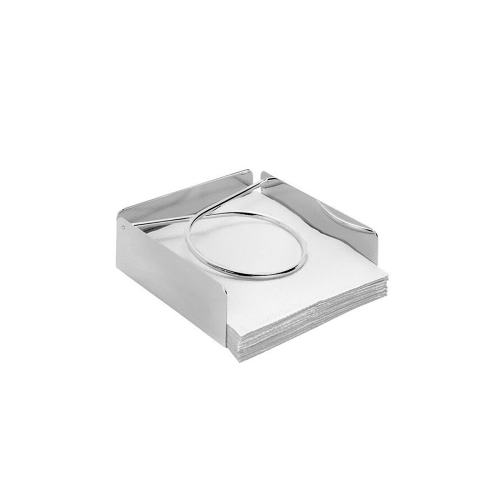 Porta Guardanapos Horizontal Riva Pescara Aço Inox 16,5 X 17 X 5 Cm