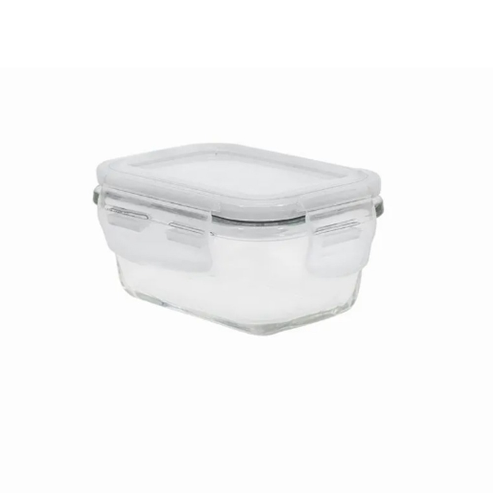 Pote Retangular Com Tampa Oikos 160 Ml