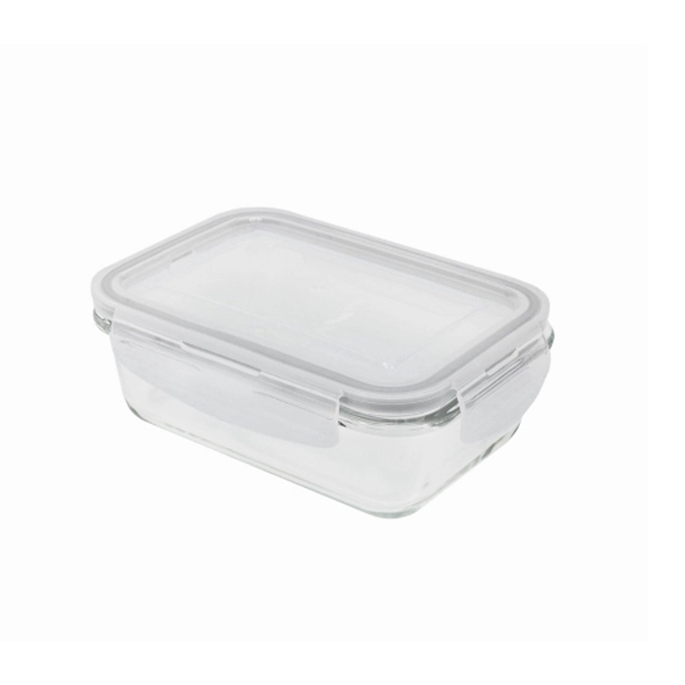 Pote Retangular Com Tampa Oikos 330 Ml