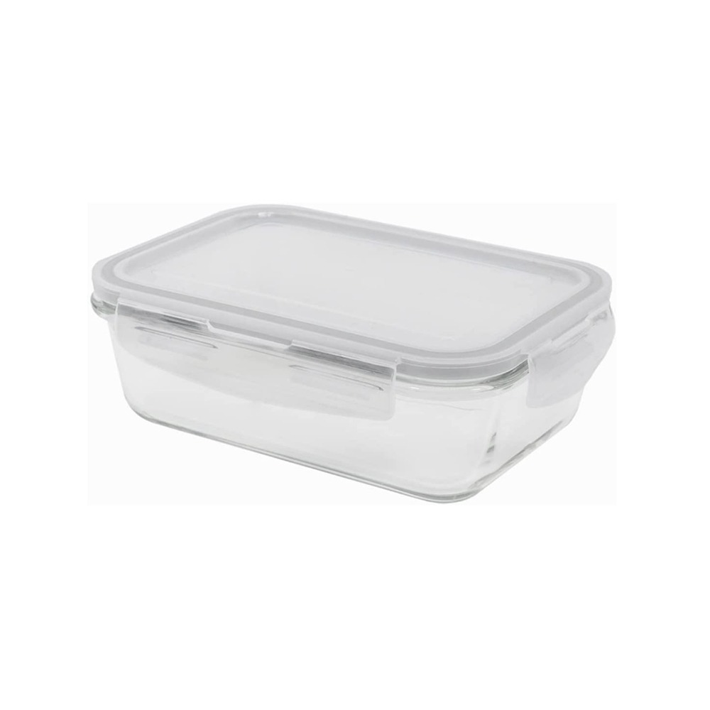 Pote Retangular Raso Com Tampa Oikos 840 Ml