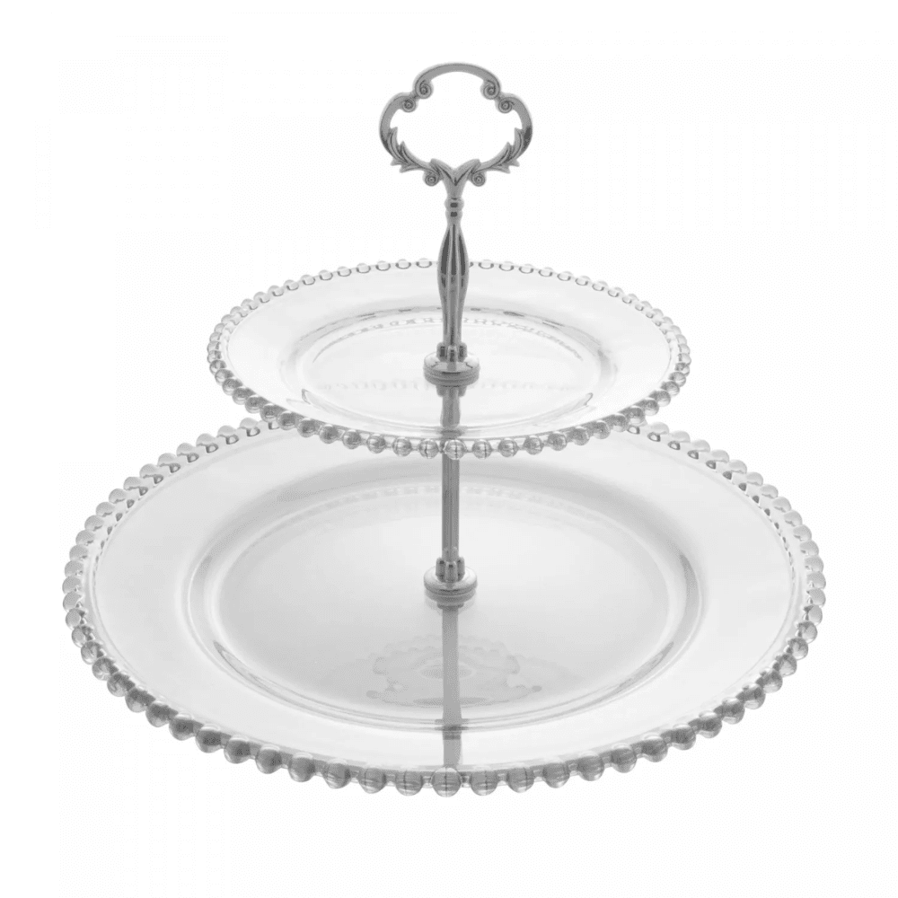 Prato Duplo P/ Doces Pearl