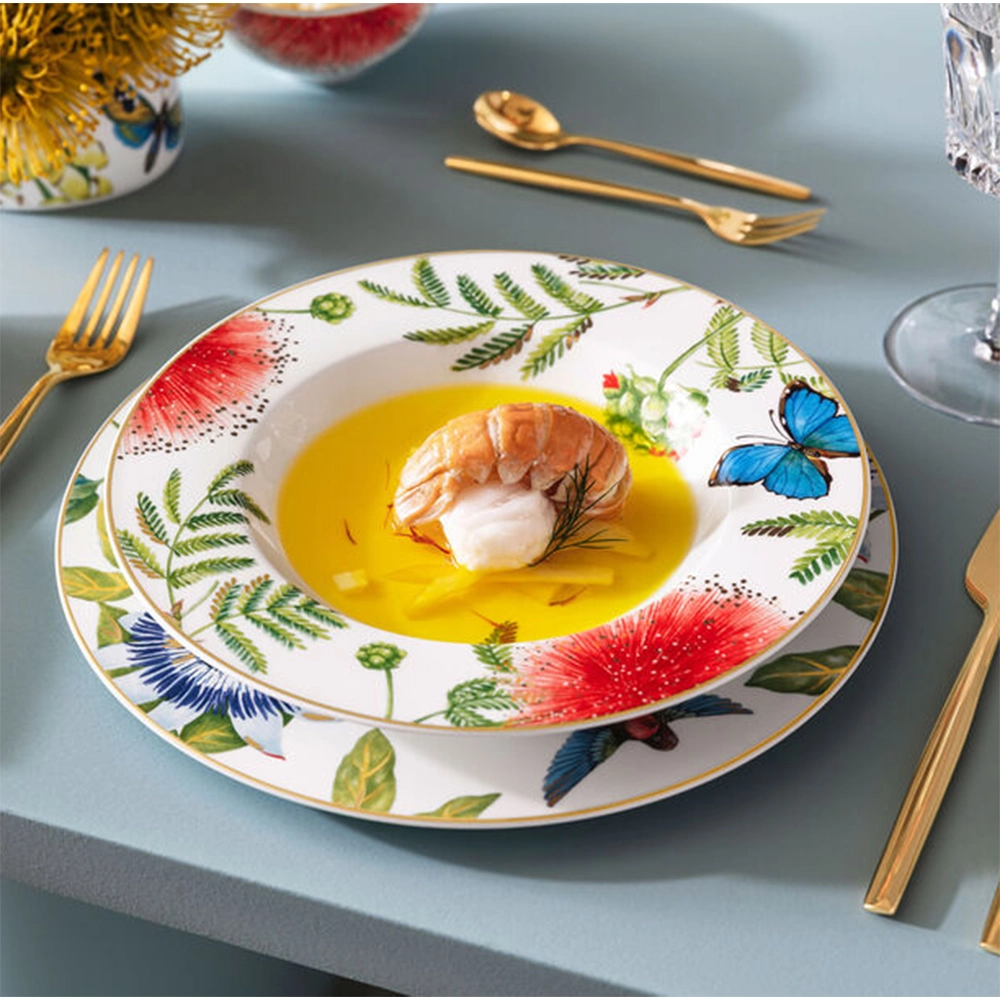 極美品　アンティークHEINRICH Villeroy＆Boch Amazona Prato Fundo Villeroy e Boch Amazonia Anmut 24 Cm | Presentes