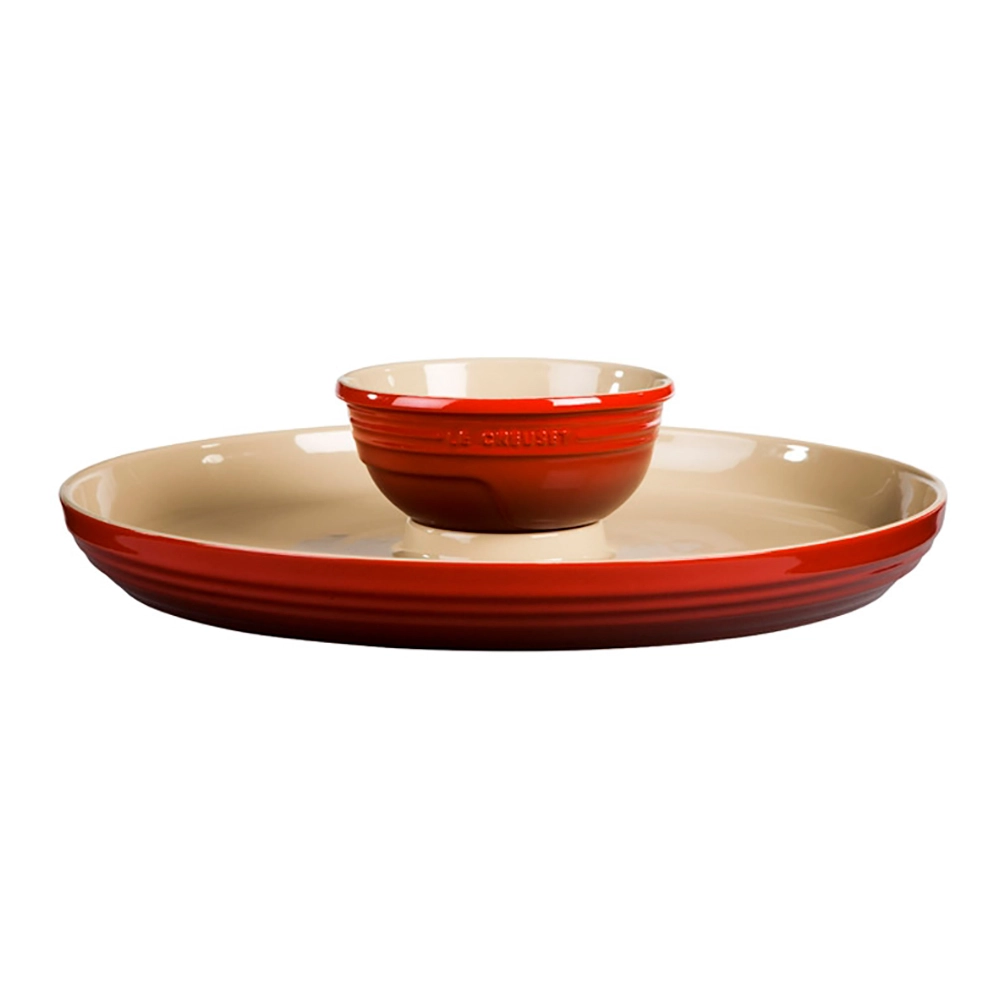 Prato Para Aperitivo Le Creuset Vermelho 34 Cm