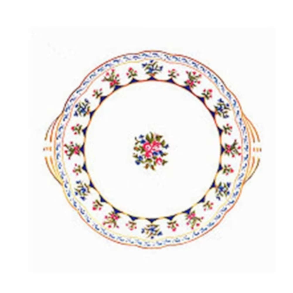 Prato Para Bolo Com Alca Bernardaud Chateaubriand Bleu Prato Para Bolo Com Alca Bernardaud Chateaubriand Bleu