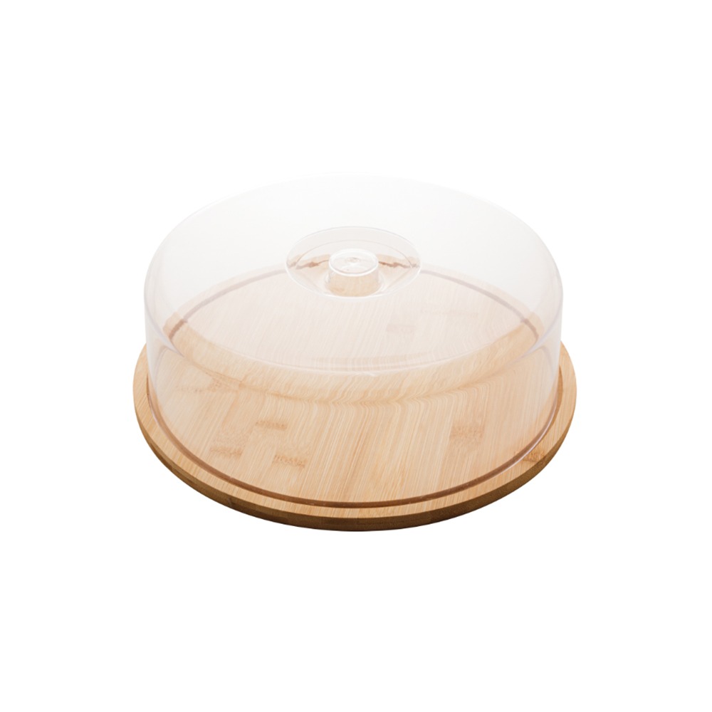 Prato Para Bolo Com Tampa Lyor Bambu Prato Para Bolo Com Tampa Lyor Bambu