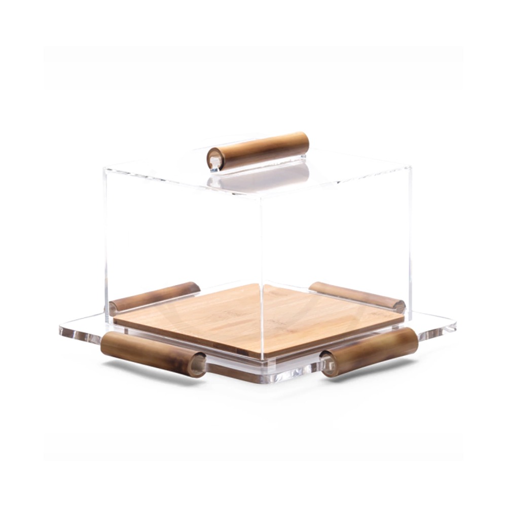 Prato Para Bolo Quadrado Onom Bambu 15 X 34 X 34 Cm Prato Para Bolo Quadrado Onom Bambu 15 X 34 X 34 Cm