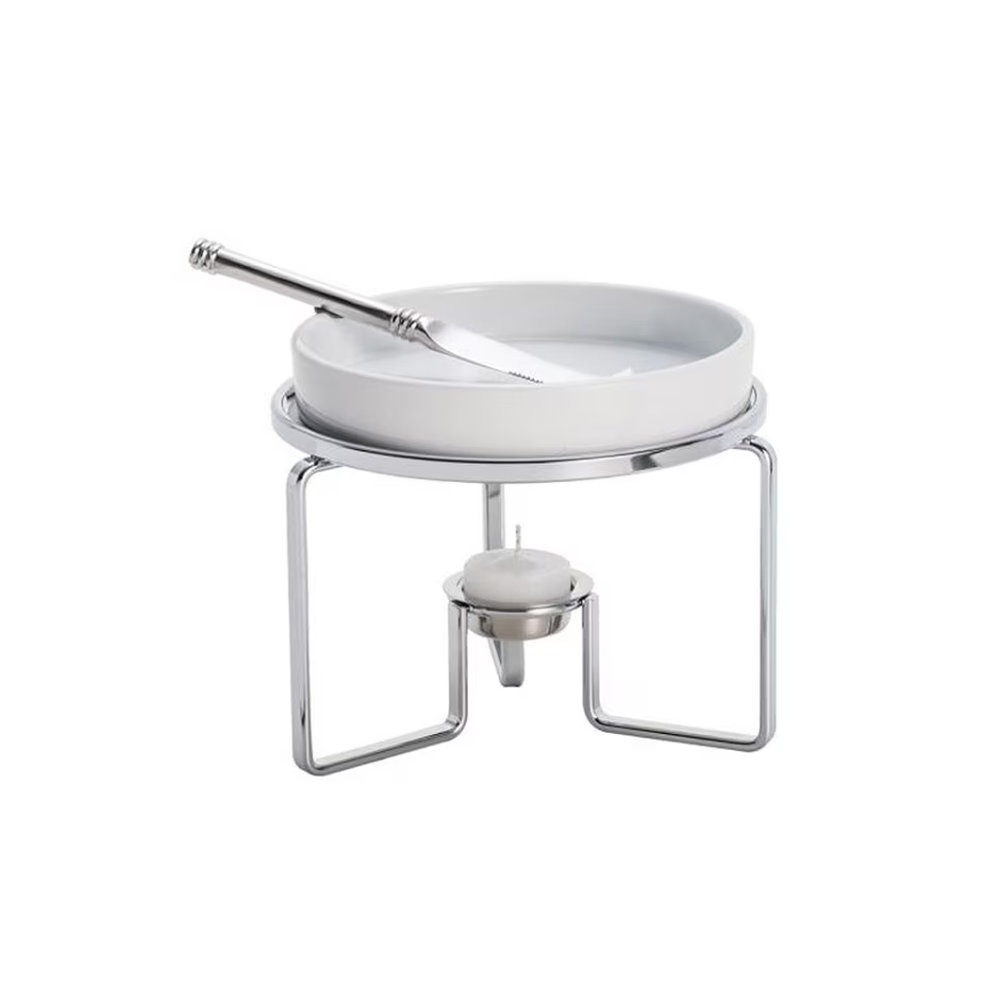 Rechaud Para Queijo Brie -Prata