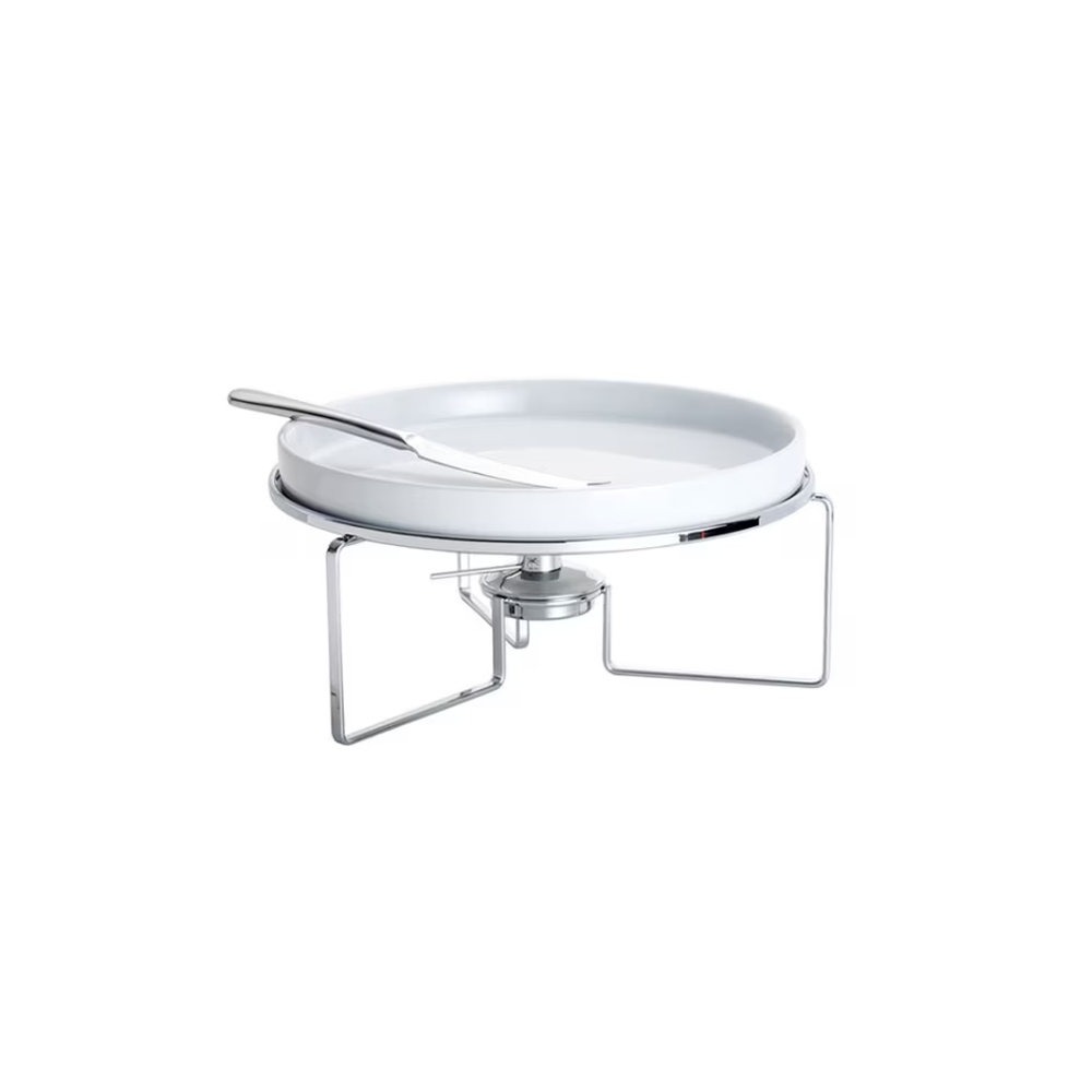 Rechaud Para Queijo Brie Com Faca Inox