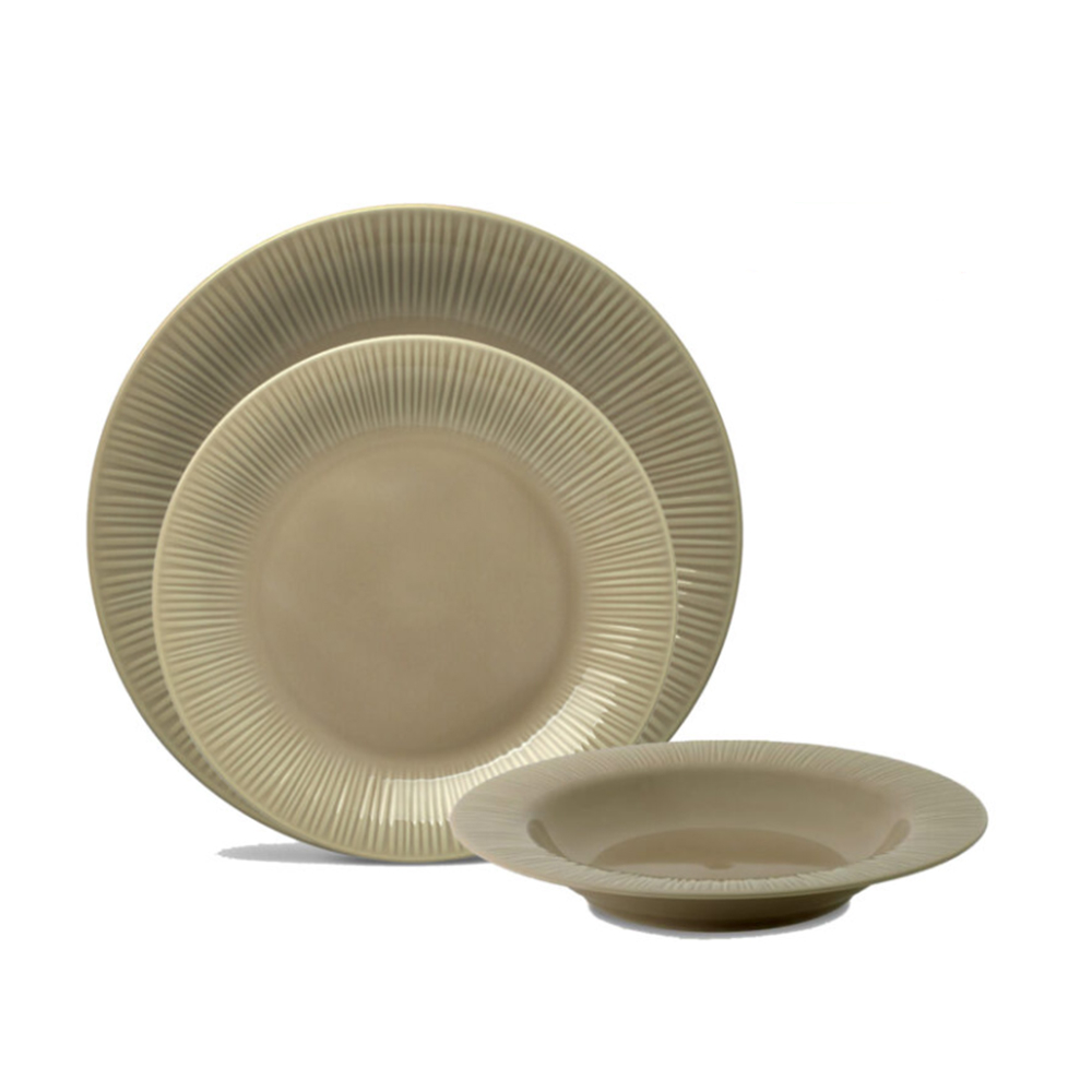 Aparelho de Jantar 18 Pecas Noritake Conifere Taupe