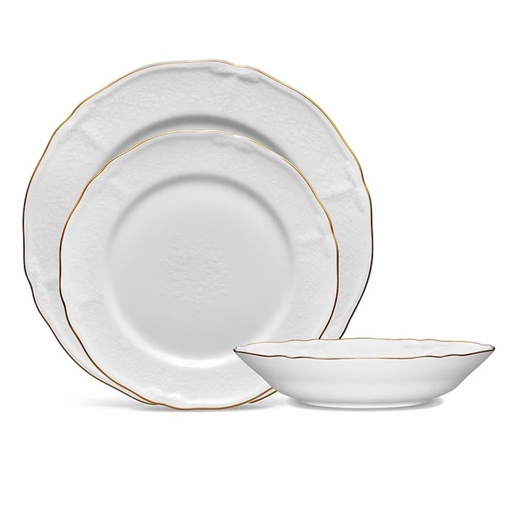 Aparelho de Jantar 18 Pecas Noritake Princess Bouquet Gold