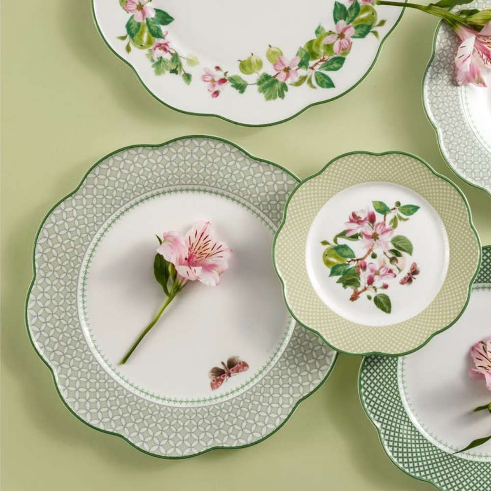 Aparelho de Jantar 24 Pecas Geometria Horticool Green Tea Delight