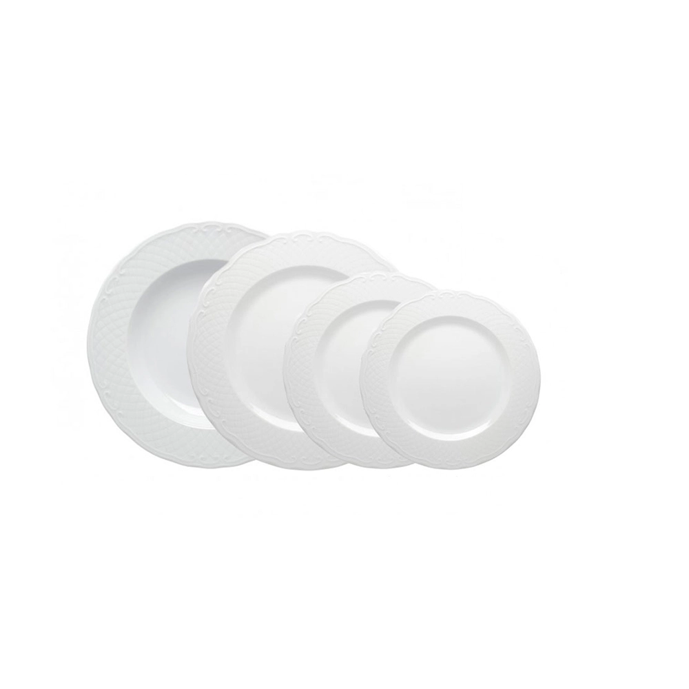 Aparelho de Jantar 24 Pecas Vista Alegre Escorial White