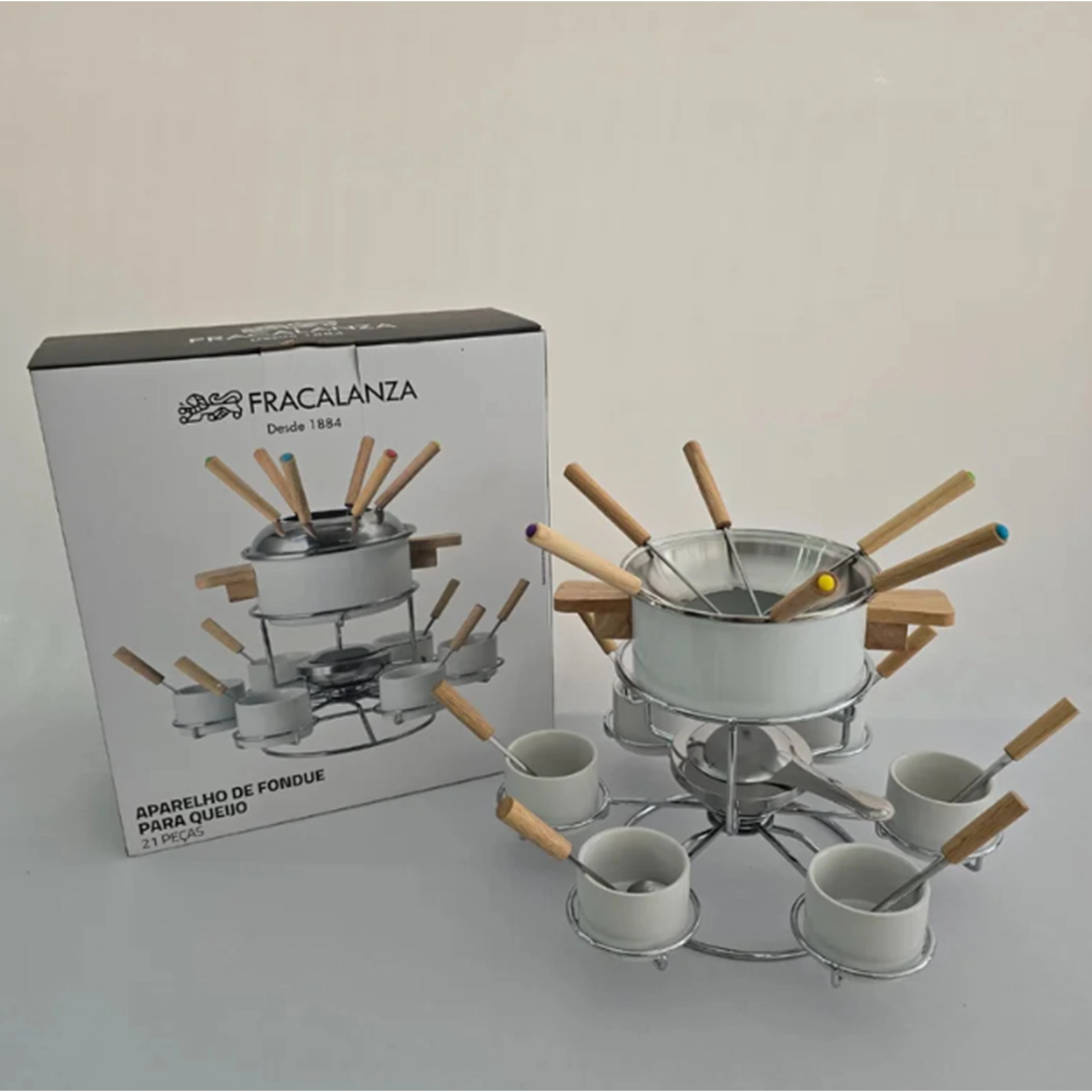Aparelho Para Fondue Fracalanza - 21 Peças Aparelho Para Fondue Fracalanza - 21 Peças