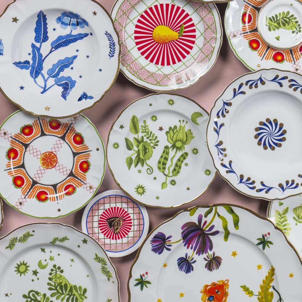 Baixela 18 Pecas Floral Verde Bitossi