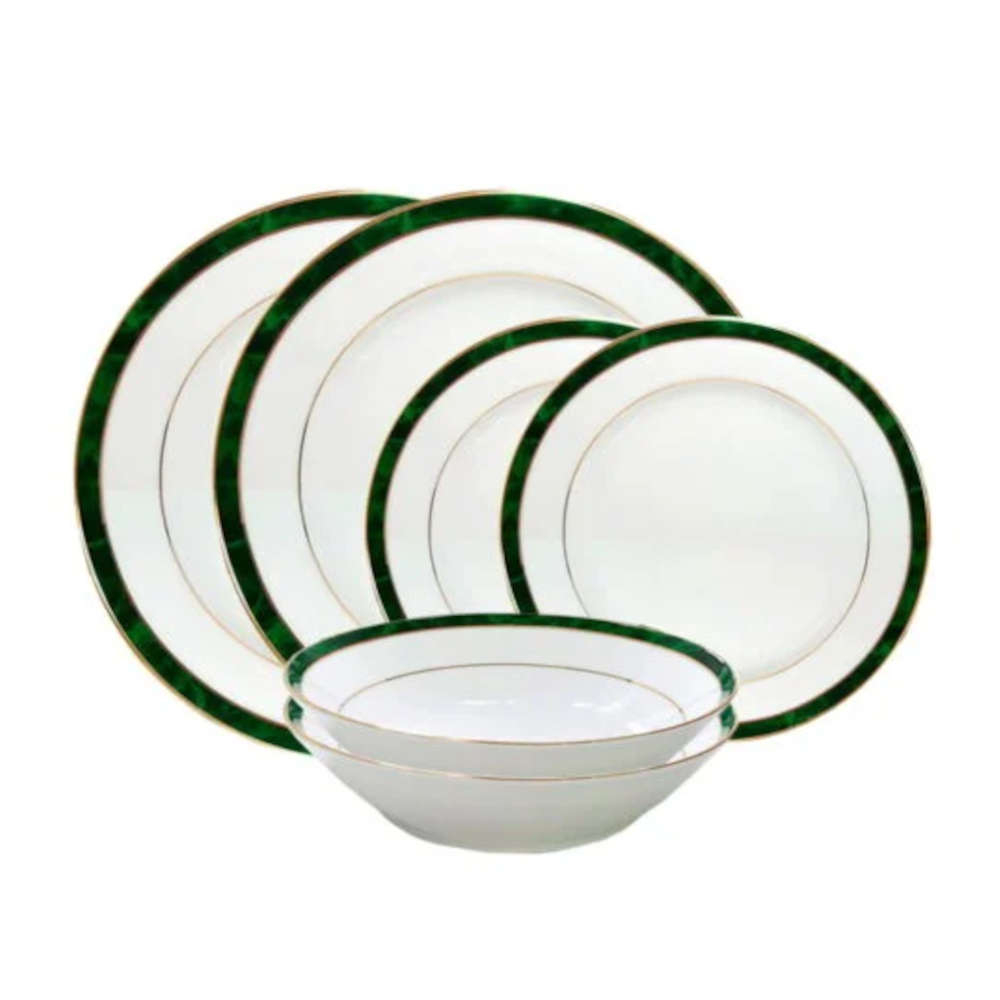 Baixela 18 Pratos Marble Green Noritake