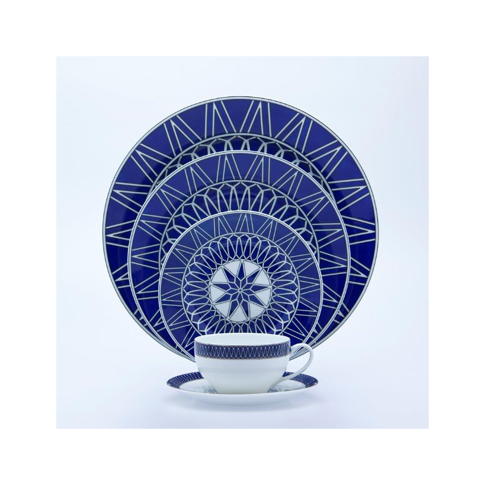Aparelho de Jantar C/ 24 Pecas Royale Limoges Recamier Blue Star Aparelho de Jantar C/ 24 Pecas Royale Limoges Recamier Blue Star