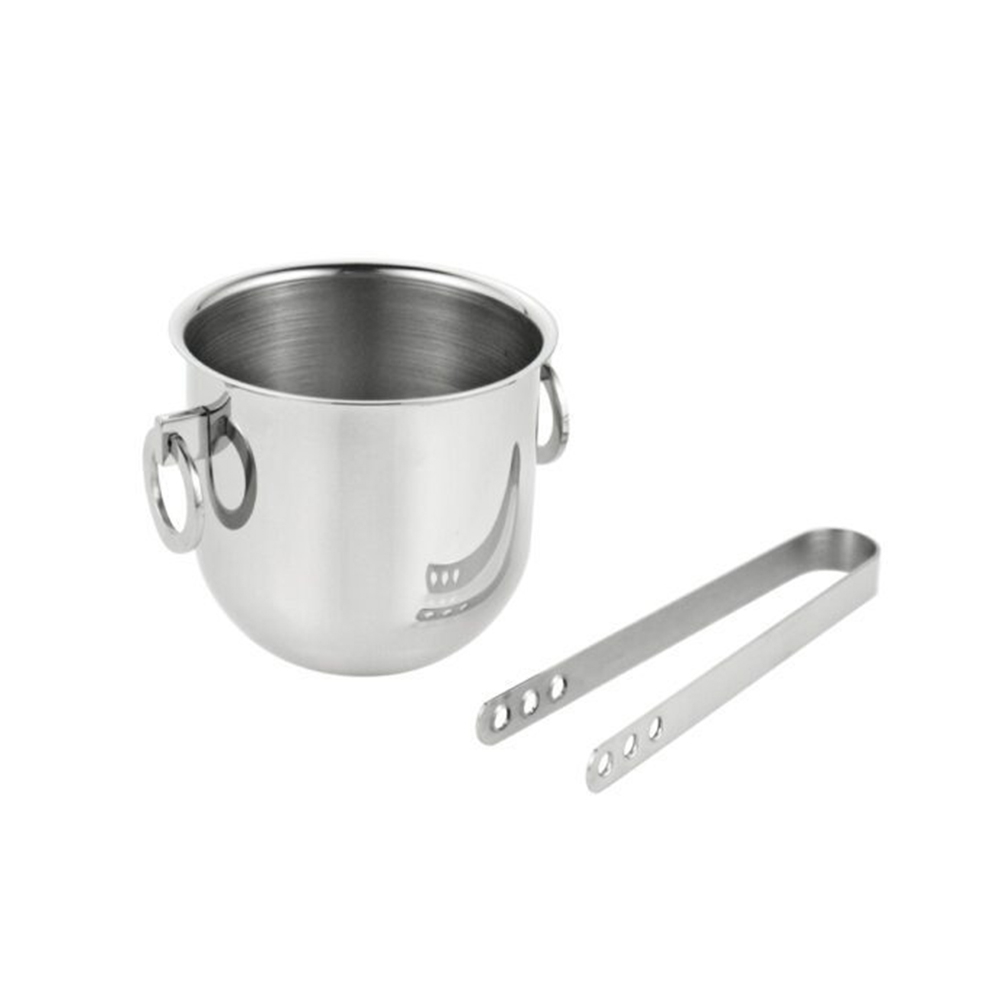 Balde P/ Gelo C/ Pinca Bottega Aco Inox Balde P/ Gelo C/ Pinca Bottega Aco Inox