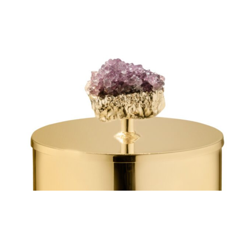 Balde Térmico Com Pedra Ametista Riva Ouro 24k Balde Térmico Com Pedra Ametista Riva Ouro 24k