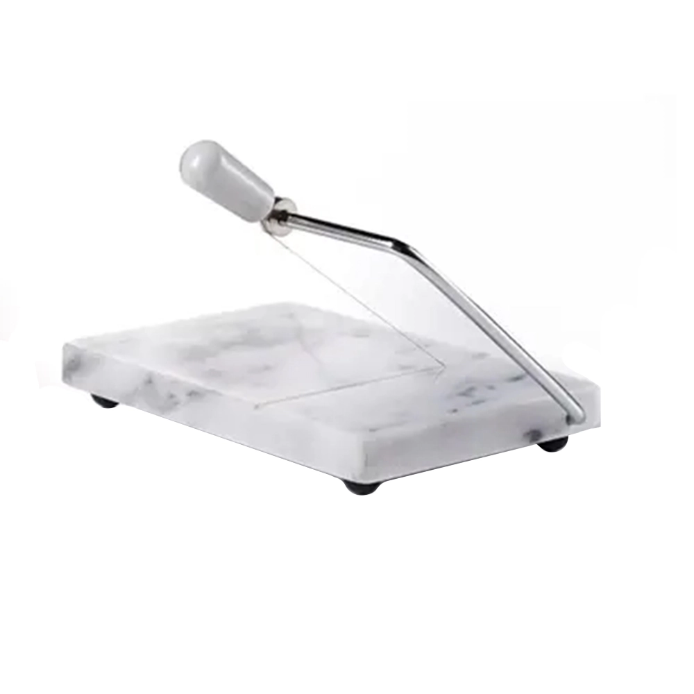 Bandeja Com Cortador de Queijo Hudson Home Mármore 20 X 22 Cm