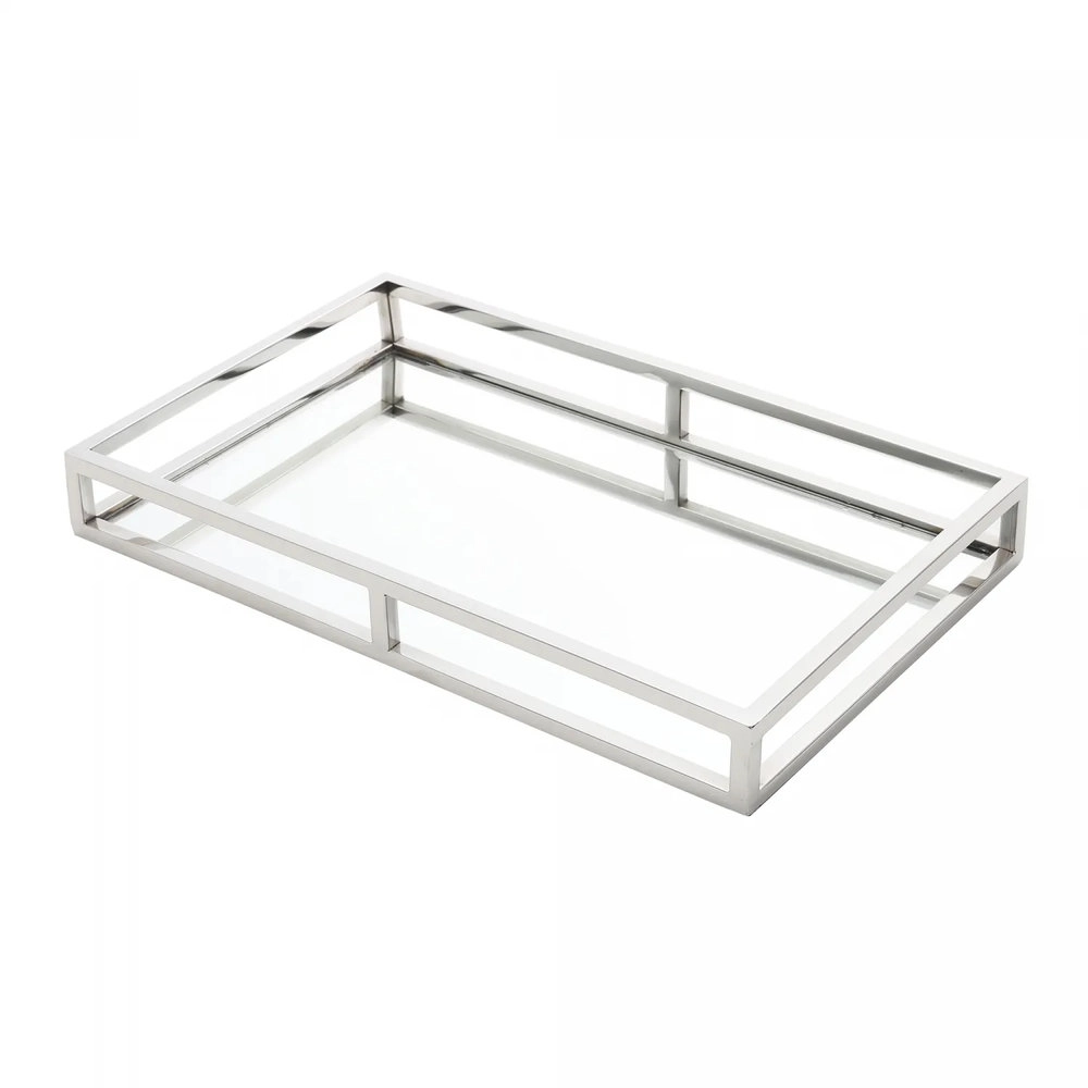Bandeja de Aco Inox Com Espelho 41cm X 26cm X 5cm - Wolff