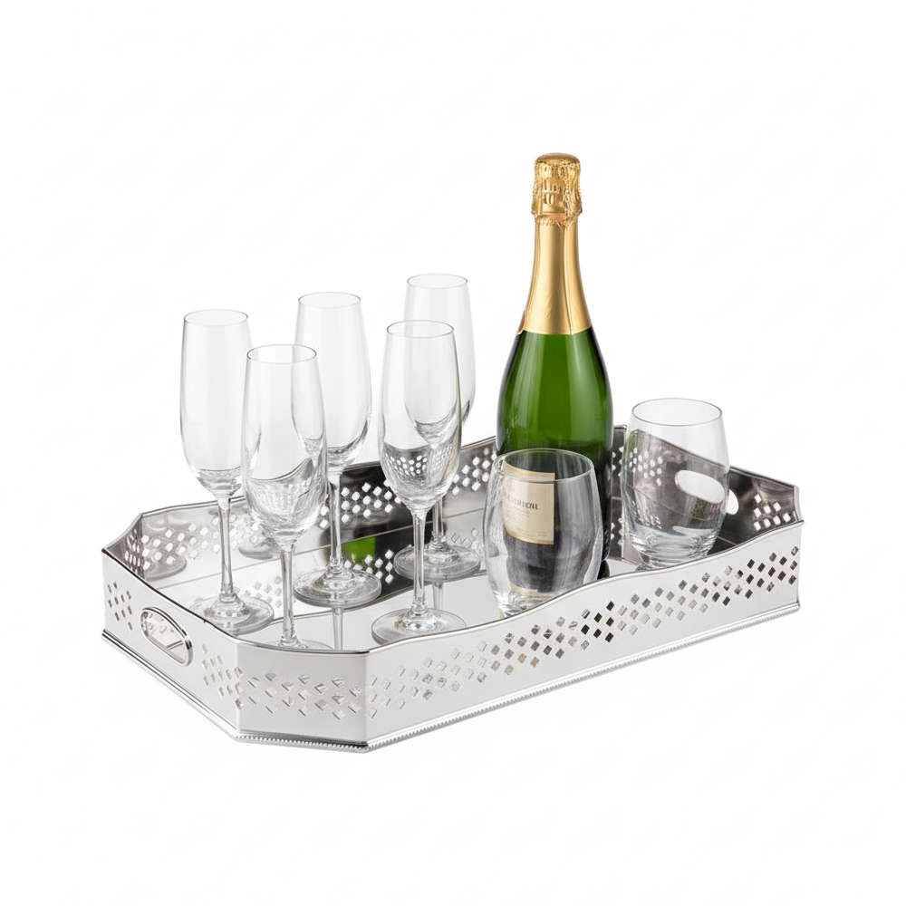 Bandeja Oitavada Silverlux Perola