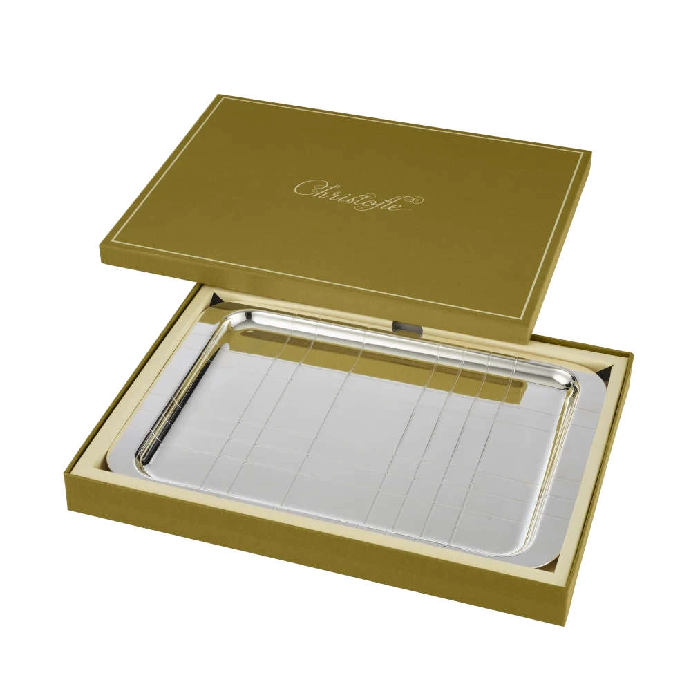 Bandeja Retangular Christofle Graphik Bandeja Retangular Christofle Graphik