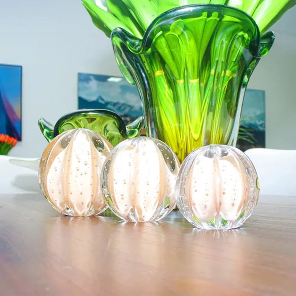 Bola Rigada Senna Cristais D´labone Pinoli 12 Cm Bola Rigada Senna Cristais D´labone Pinoli 12 Cm