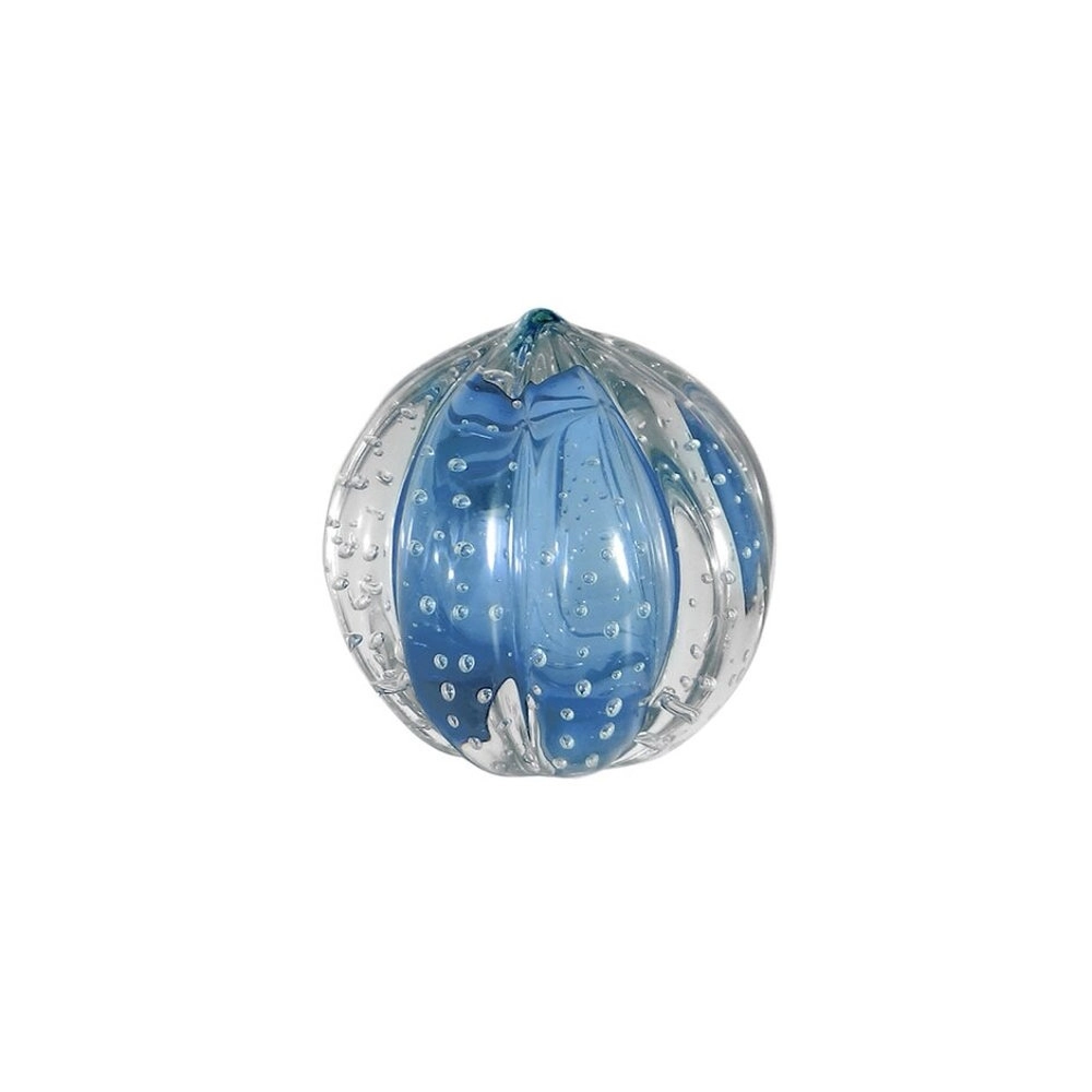 Bola Rigada Senna Cristais D´labone Turquesa 12 Cm