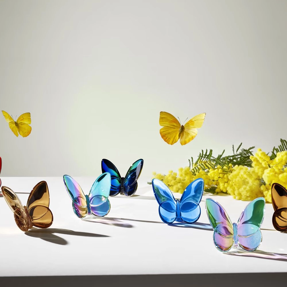 Borboleta Em Cristal Baccarat Safira – Colecao Papillon