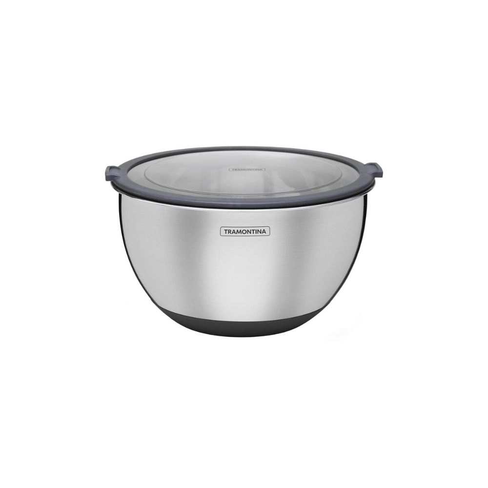 Bowl Aco Inox C/tampa Silicone 5 L - Cucina