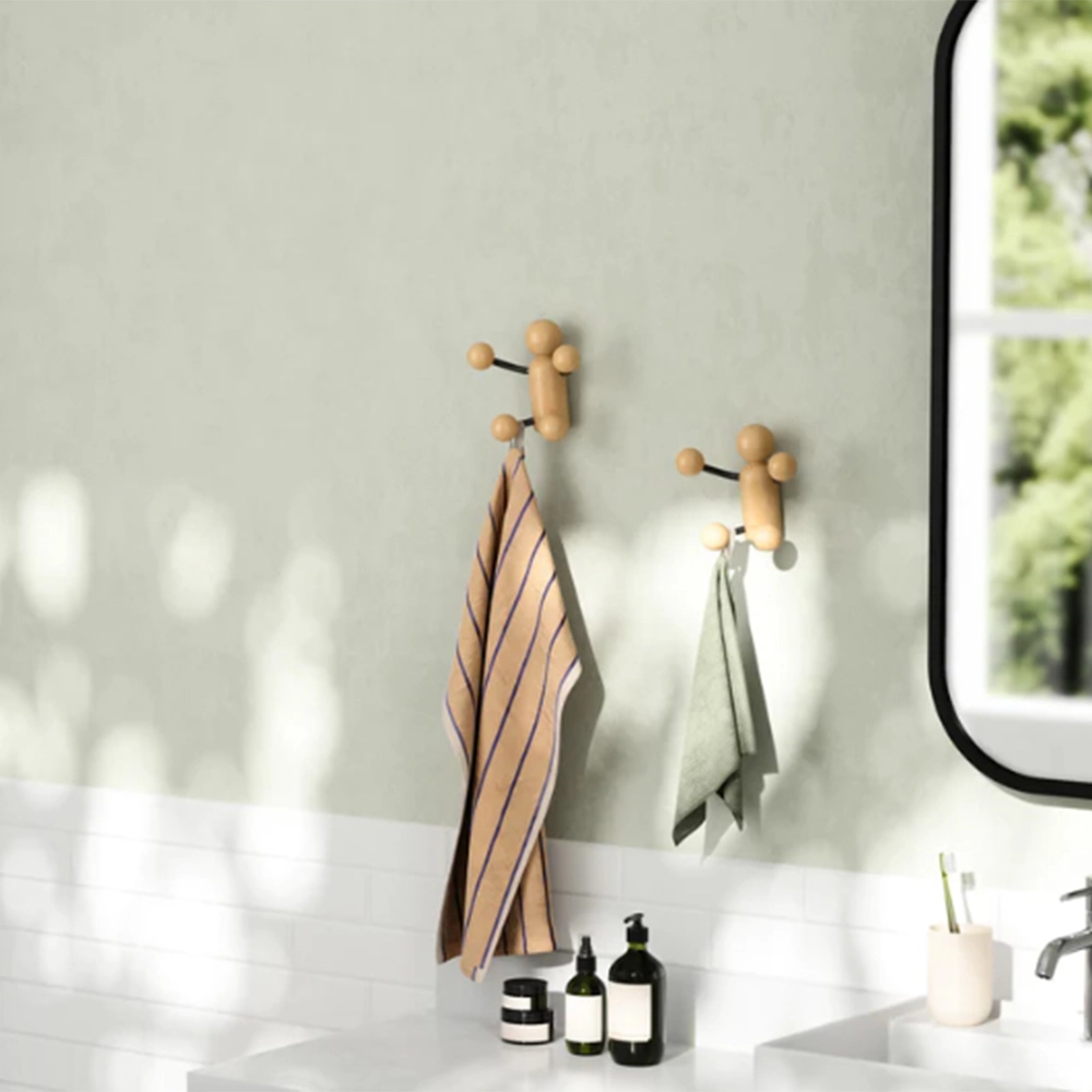 Cabideiro de Parede Umbra Woody 14 X 10 X 17 Cm - Cada Cabideiro de Parede Umbra Woody 14 X 10 X 17 Cm - Cada