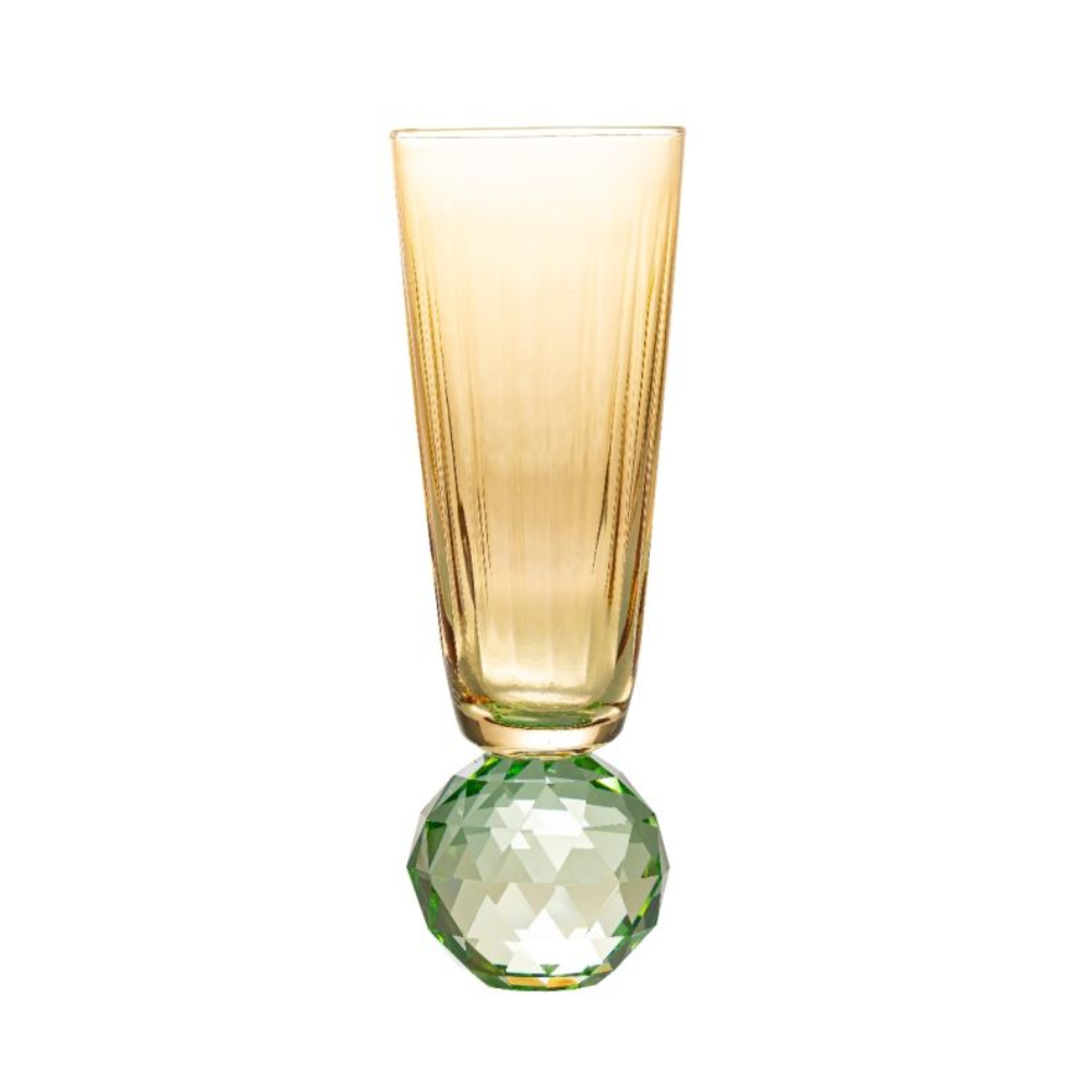 Cada  - Taca Champanhe Facet Ambar