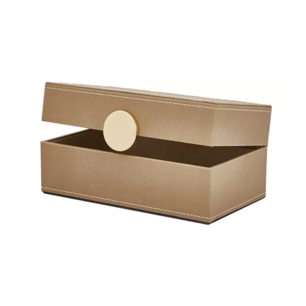 Caixa Decorativa Mart Em Pu 10,5 X 23 X 13 Cm Caixa Decorativa Mart Em Pu 10,5 X 23 X 13 Cm