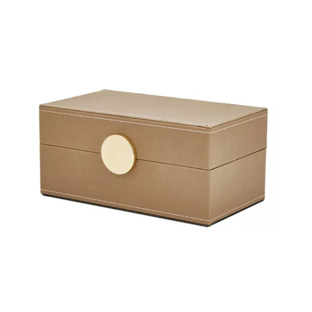 Caixa Decorativa Mart Em Pu 13,5 X 28 X 16 Cm Caixa Decorativa Mart Em Pu 13,5 X 28 X 16 Cm