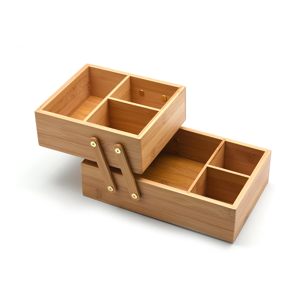 Caixa Organizadora 2 Andares Oikos Natural 26 X 13 X 16 Cm