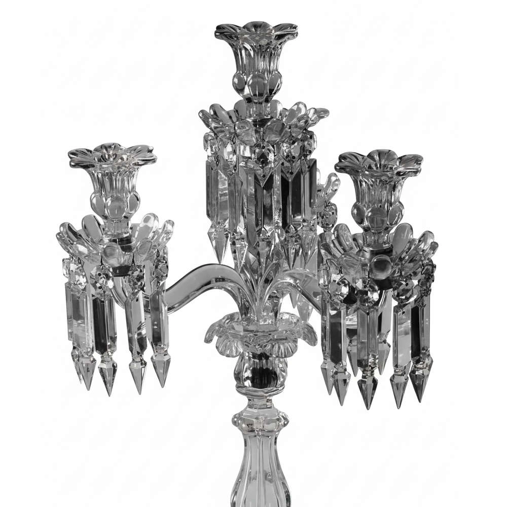 Candelabro Em Cristal Baccarat Medallion 45,5 Cm