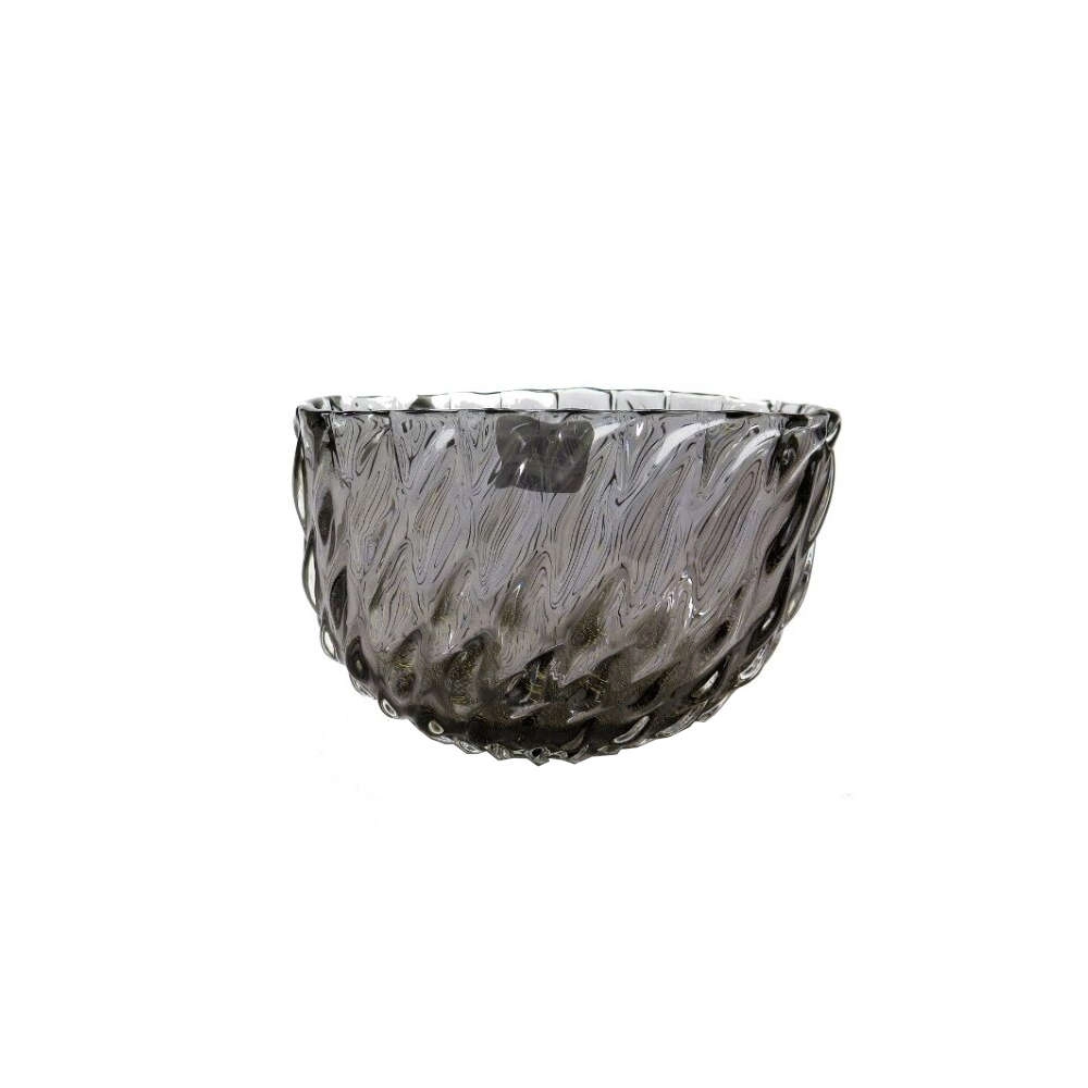 Centro de Mesa  Di Murano Grafite Com Ouro