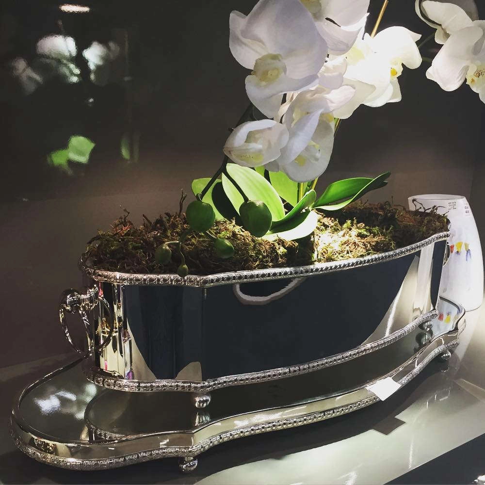 Centro de Mesa St James Classico Com Cordao Palha e Presentoir Com Espelho Centro de Mesa St James Classico Com Cordao Palha e Presentoir Com Espelho