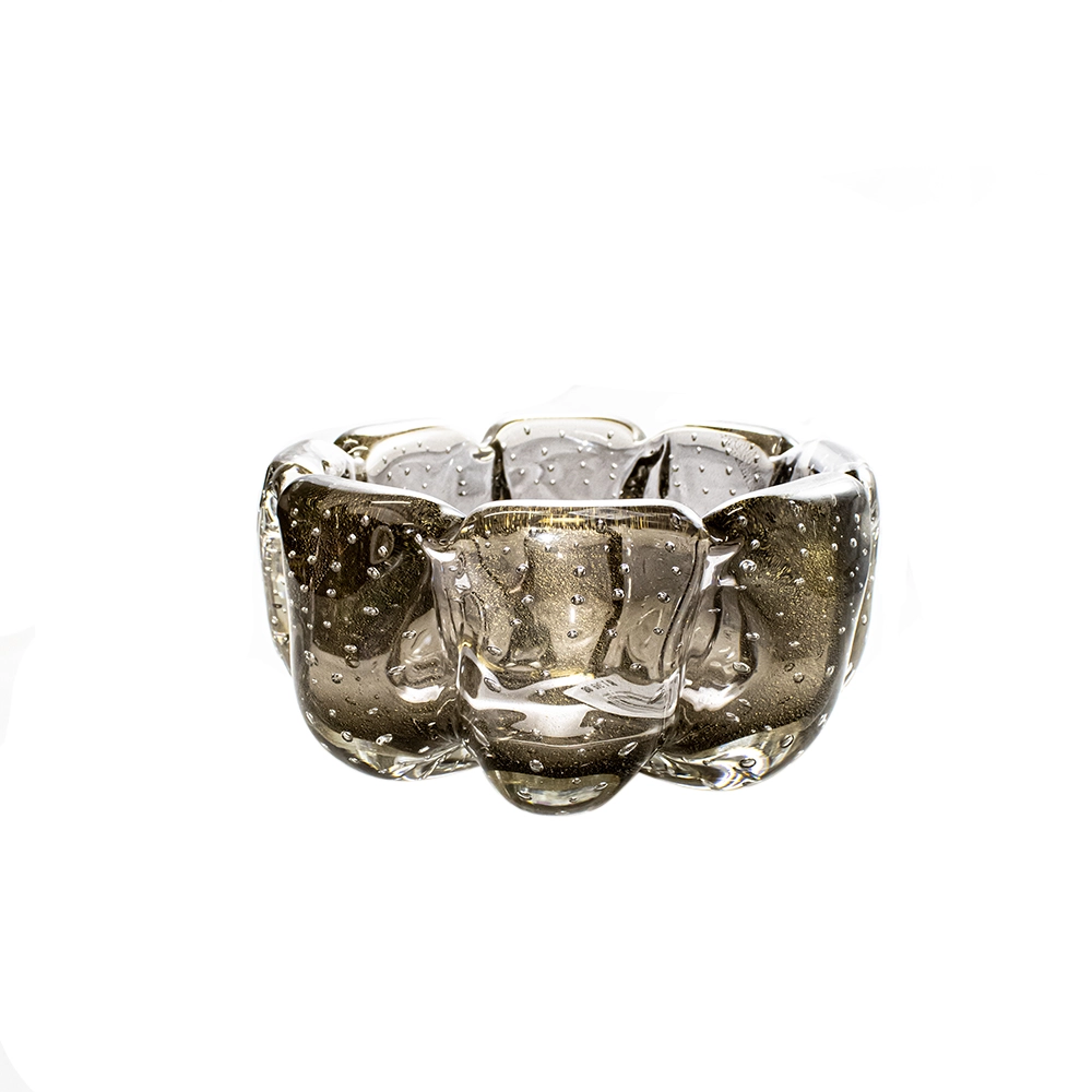 Centro de Mesa Zurique Cristais D´labone Com Ouro 22 X 12 Cm