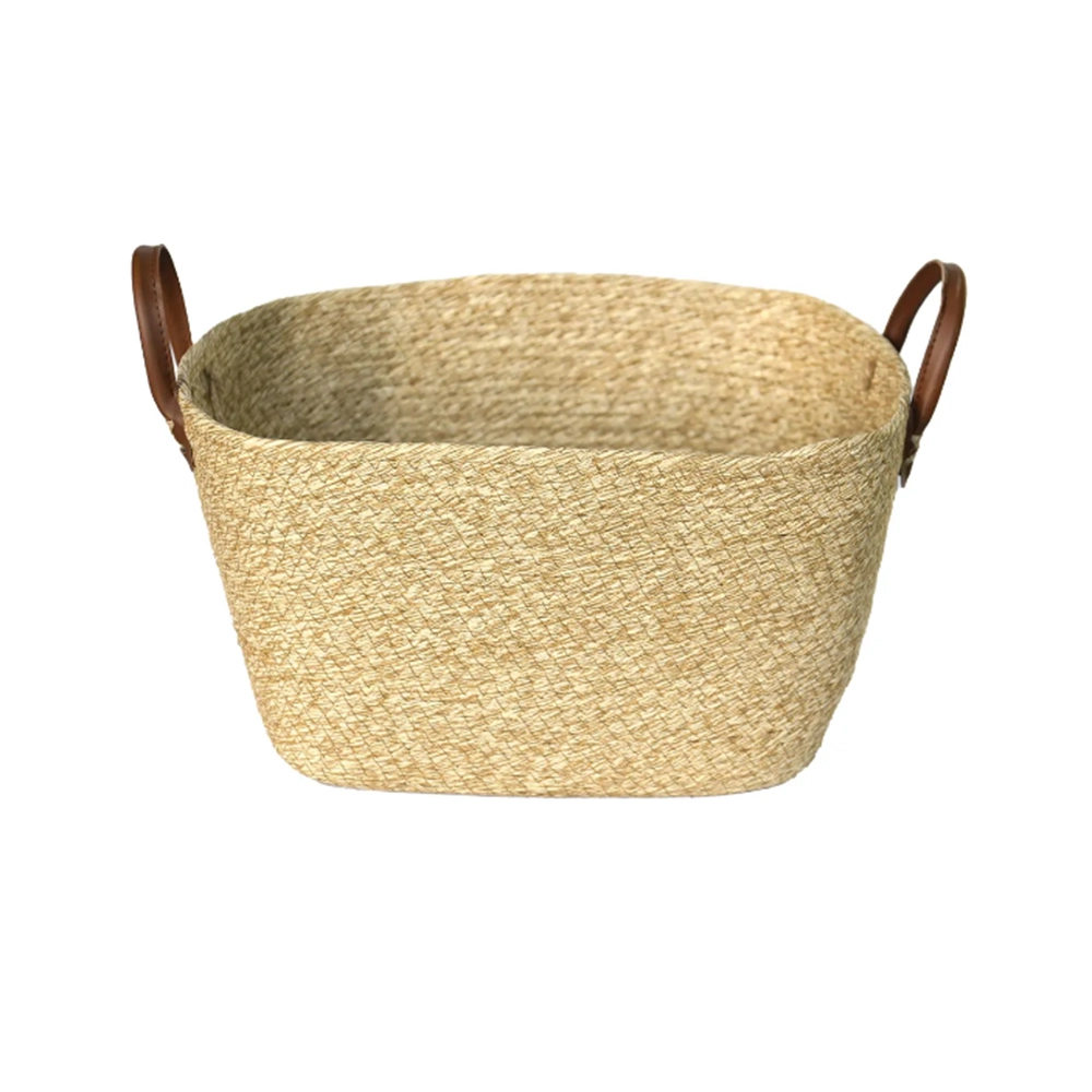 Cesto de Fibra Natural Com Alça Paramount 20 X 27 X 36 Cm