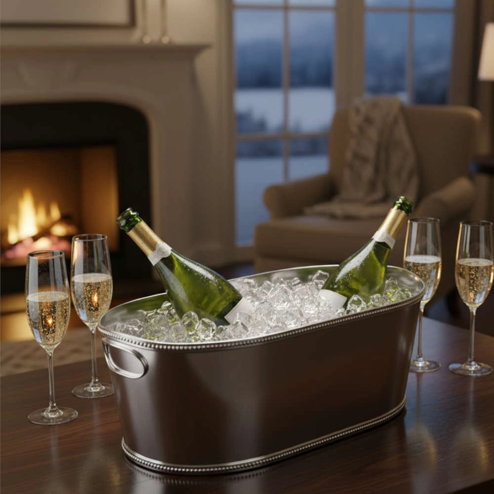 Champanheira Oval Silverlux Liz